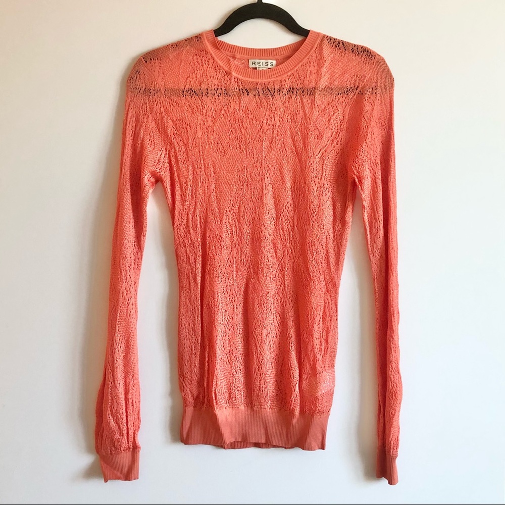 REISS  CORAL LONG SLEEVE KNIT SWEATER